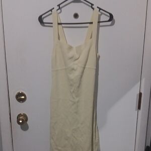 Zara Elegant Pale Yellow Sleeveless Dress